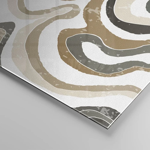 Glass picture - Meanders of Earth Colours - 70x100 cm
