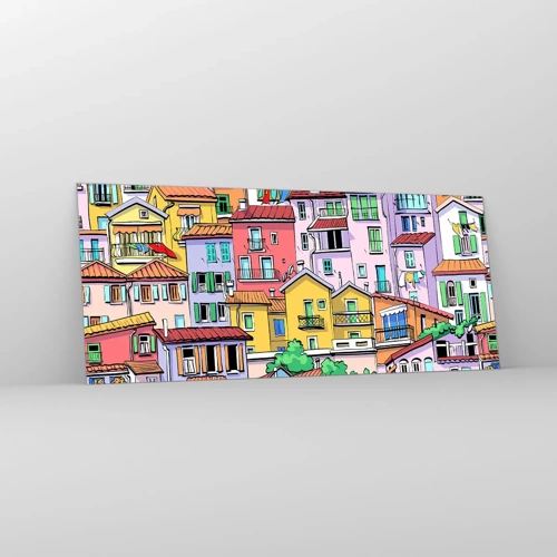 Glass picture - Merry City - 120x50 cm