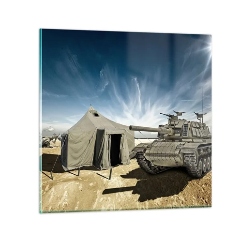 Glass picture - Military Dream - 30x30 cm