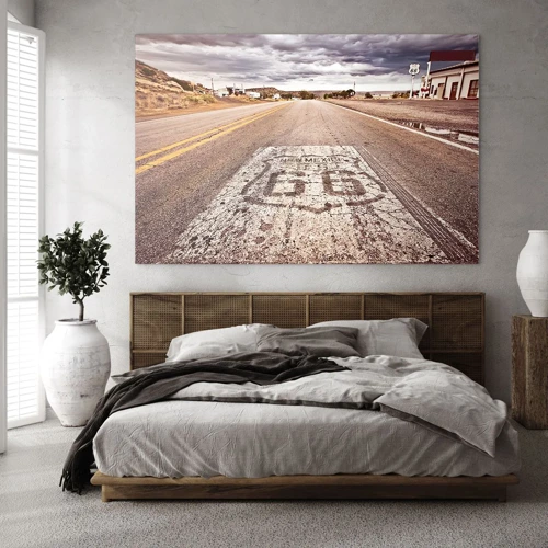 Glass picture - Mother Road - American Legend - 70x50 cm