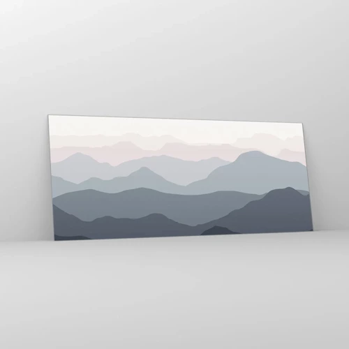 Glass picture - Mountain Waves - 120x50 cm