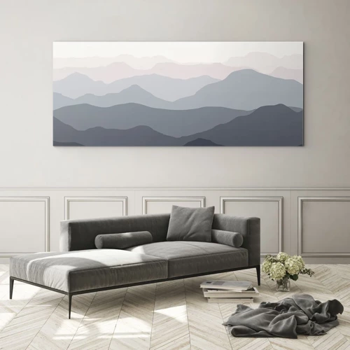 Glass picture - Mountain Waves - 160x50 cm