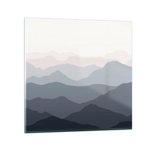Glass picture - Mountain Waves - 30x30 cm