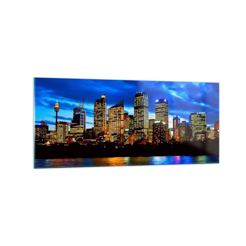 Glass picture - Night of Lights and Colours - 120x50 cm