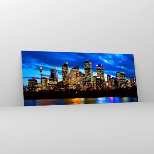 Glass picture - Night of Lights and Colours - 120x50 cm