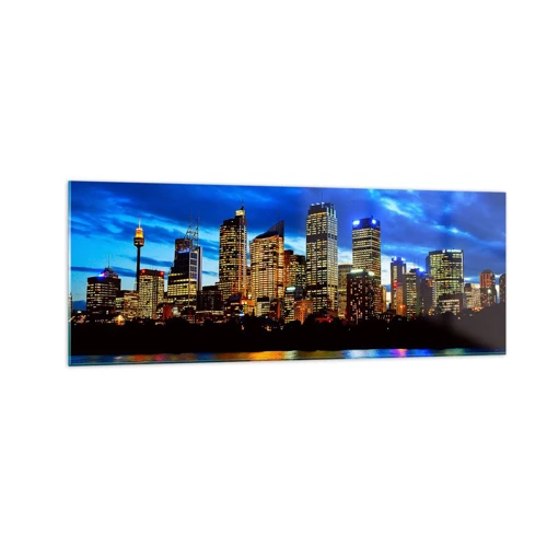 Glass picture - Night of Lights and Colours - 140x50 cm