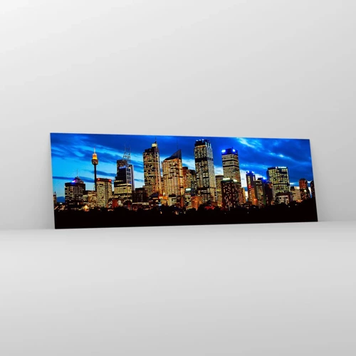 Glass picture - Night of Lights and Colours - 160x50 cm