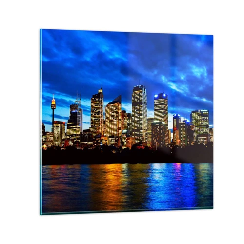 Glass picture - Night of Lights and Colours - 50x50 cm