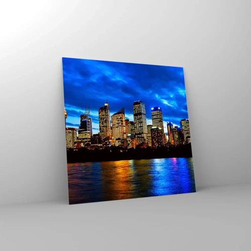 Glass picture - Night of Lights and Colours - 50x50 cm