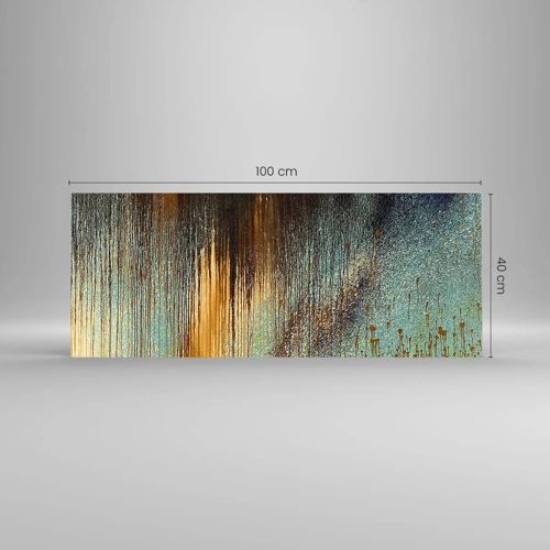 Glass picture - Non-accidental Colourful Composition - 100x40 cm