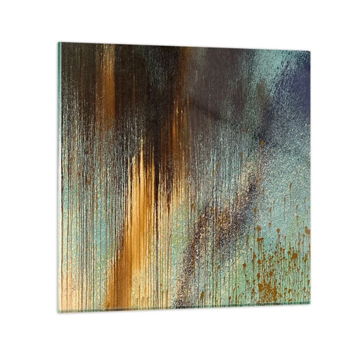 Glass picture - Non-accidental Colourful Composition - 40x40 cm