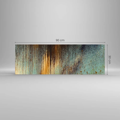 Glass picture - Non-accidental Colourful Composition - 90x30 cm