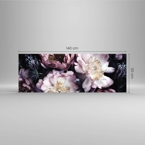 Glass picture - Old Style Bouquet - 140x50 cm