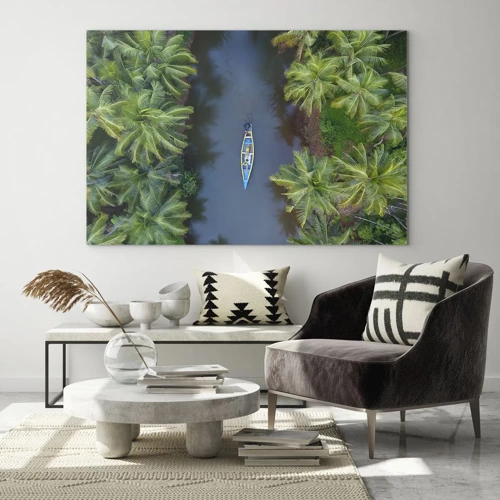 Glass picture - On Tropical Trail - 70x50 cm