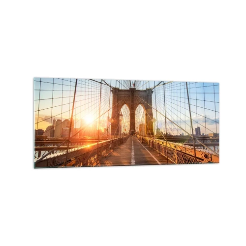 Glass picture - On a Golden Bridge - 120x50 cm