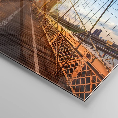 Glass picture - On a Golden Bridge - 70x70 cm