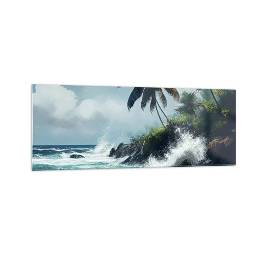 Glass picture - On a Tropical Shore - 140x50 cm