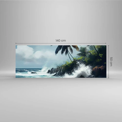 Glass picture - On a Tropical Shore - 140x50 cm