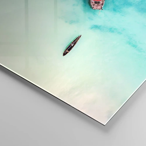 Glass picture - On the Beaches of Zanzibar, When the Tide Is High - 120x50 cm