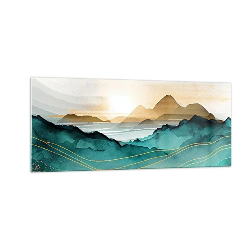 Glass picture - On the Verge of Abstract - Landscape - 100x40 cm