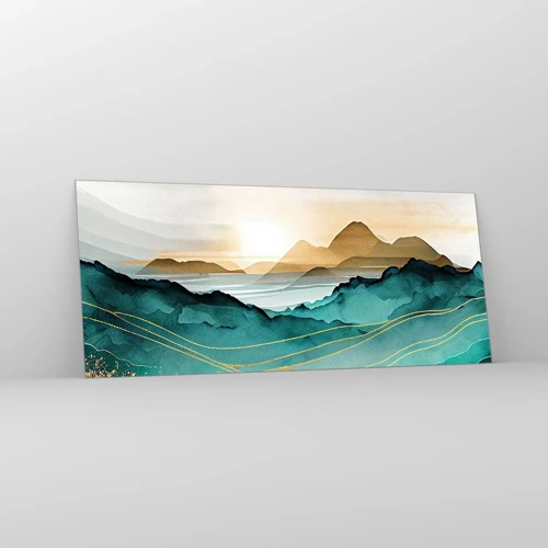 Glass picture - On the Verge of Abstract - Landscape - 120x50 cm