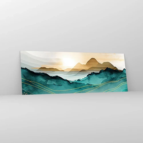 Glass picture - On the Verge of Abstract - Landscape - 140x50 cm