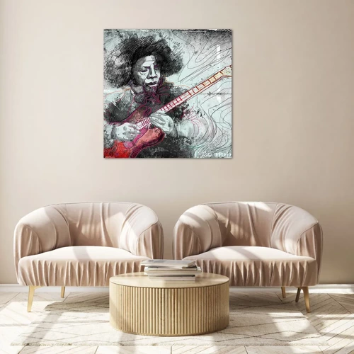 Glass picture - On the Waves of Music - 60x60 cm