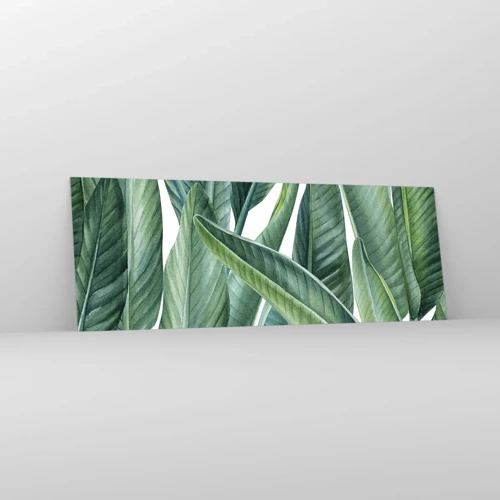 Glass picture - Only Green Itself - 140x50 cm