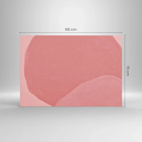 Glass picture - Organic Composition In Pink - 100x70 cm