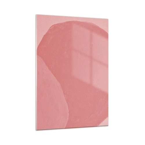 Glass picture - Organic Composition In Pink - 50x70 cm