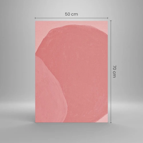 Glass picture - Organic Composition In Pink - 50x70 cm