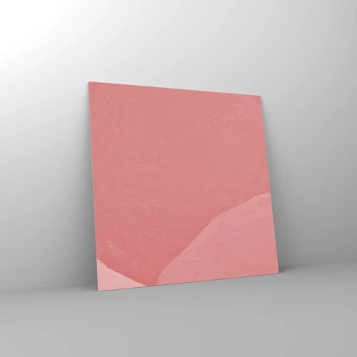 Glass picture - Organic Composition In Pink - 60x60 cm