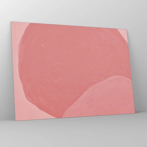 Glass picture - Organic Composition In Pink - 70x50 cm