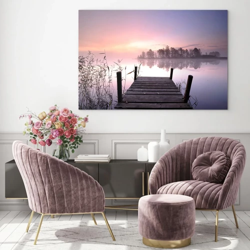 Glass picture - Out from a Lilac Fog… - 70x50 cm