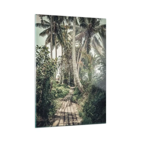 Glass picture - Palmtree Alley - 50x70 cm