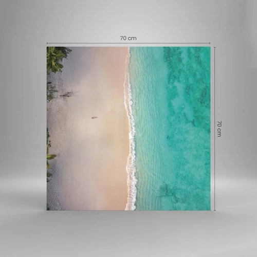 Glass picture - Paradise Beach - 70x70 cm