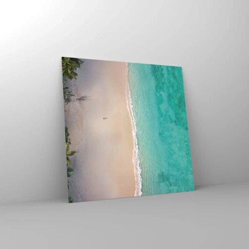 Glass picture - Paradise Beach - 70x70 cm