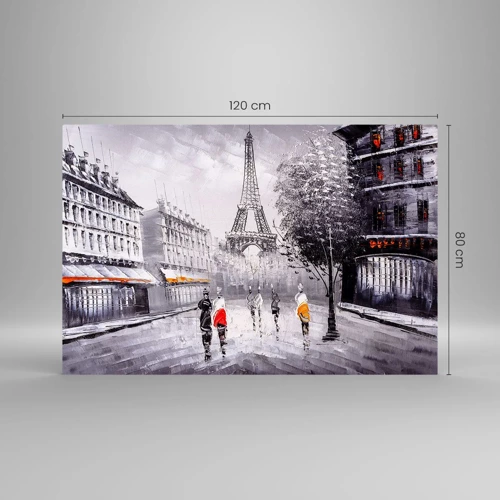 Glass picture - Parisian Walk - 120x80 cm
