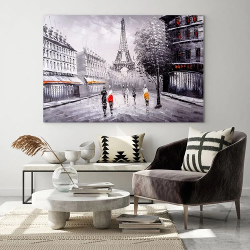Glass picture - Parisian Walk - 120x80 cm