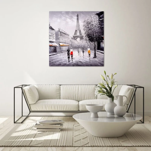 Glass picture - Parisian Walk - 30x30 cm