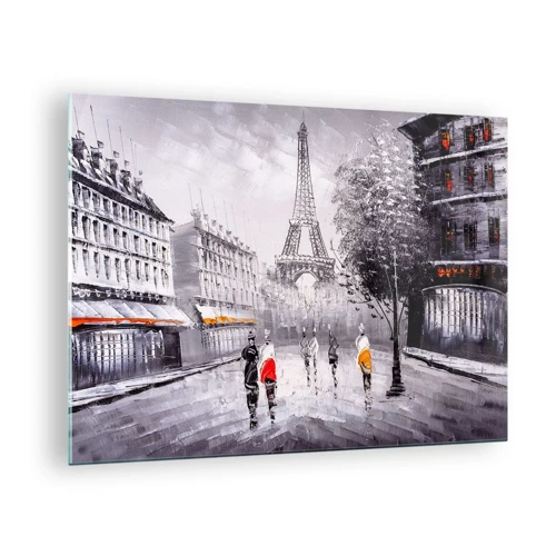 Glass picture - Parisian Walk - 70x50 cm