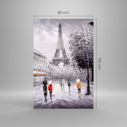 Glass picture - Parisian Walk - 80x120 cm