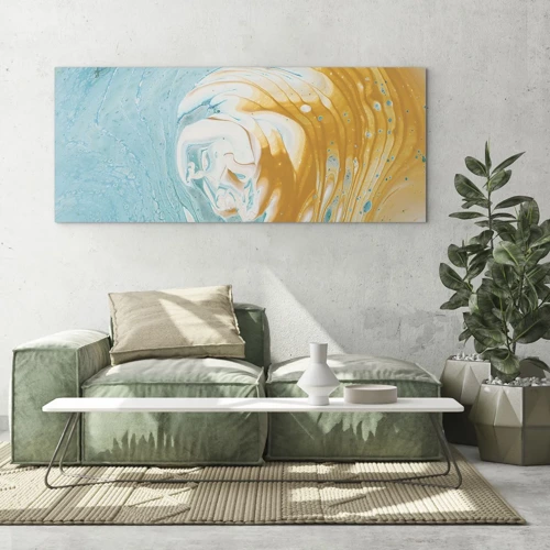 Glass picture - Pastel Swirl - 90x30 cm