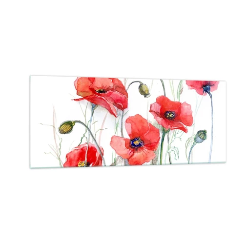 Glass picture - Polish Flowers - 100x40 cm