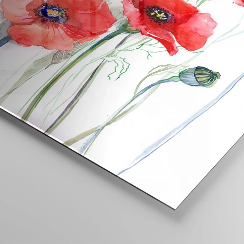 Glass picture - Polish Flowers - 100x40 cm