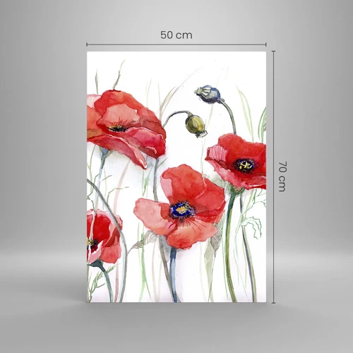 Glass picture - Polish Flowers - 50x70 cm