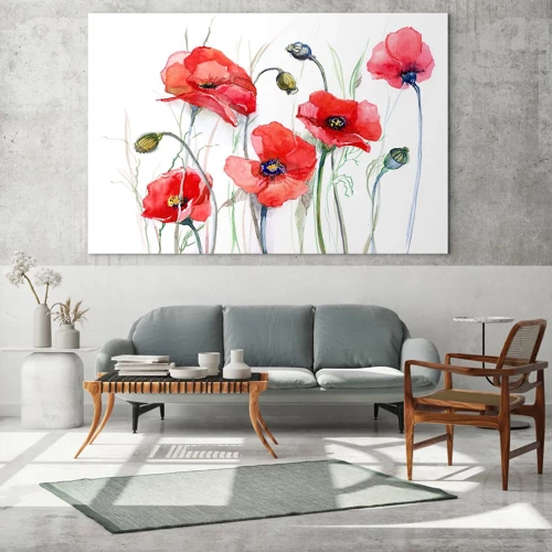 Glass picture - Polish Flowers - 70x50 cm