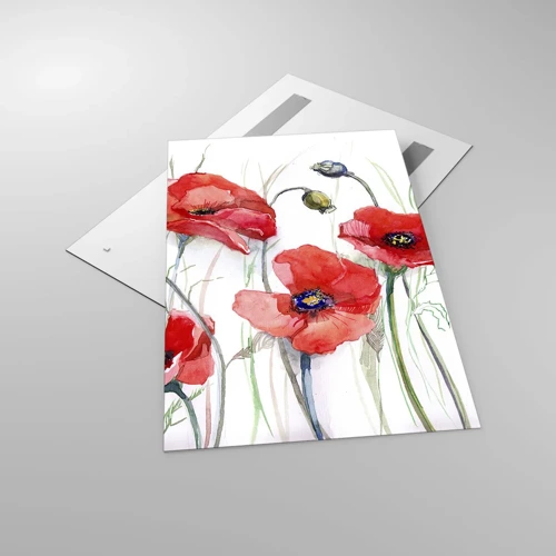 Glass picture - Polish Flowers - 80x120 cm