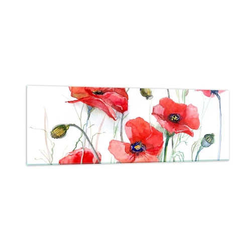 Glass picture - Polish Flowers - 90x30 cm