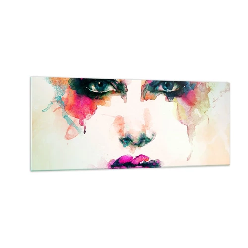 Glass picture - Portrait Painted by a Rainbow - 100x40 cm